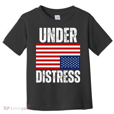 Under Distress Upside Down Tattered American Flag US Patriot Toddler T-Shirt