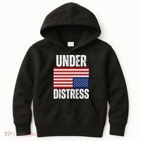 Under Distress Upside Down Tattered American Flag US Patriot Kids Hoodie thumb 0