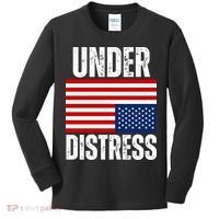 Under Distress Upside Down Tattered American Flag US Patriot Kids Long Sleeve Shirt thumb 0