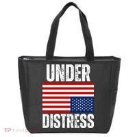 Under Distress Upside Down Tattered American Flag US Patriot Tote Bag thumb 0
