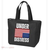 Under Distress Upside Down Tattered American Flag US Patriot Tote Bag thumb 3