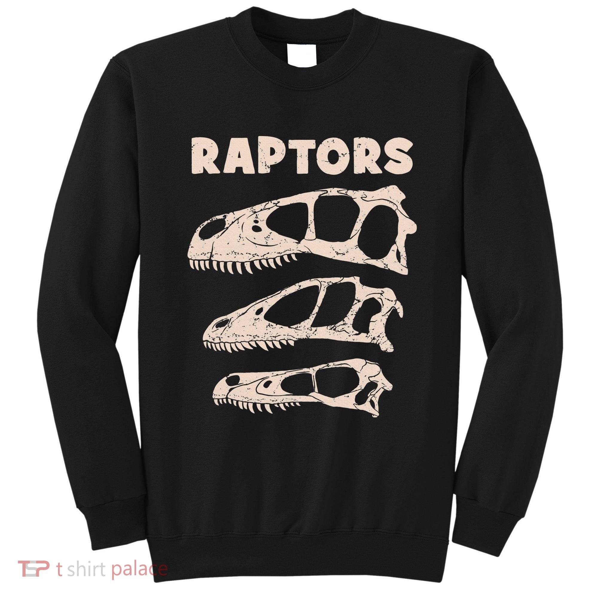 Utahraptor Deinonychus Velociraptor Skull Fossil Hunter Sweatshirt