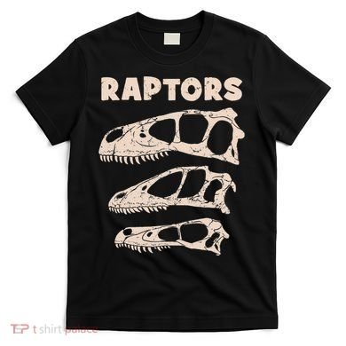 Utahraptor Deinonychus Velociraptor Skull Fossil Hunter T-Shirt