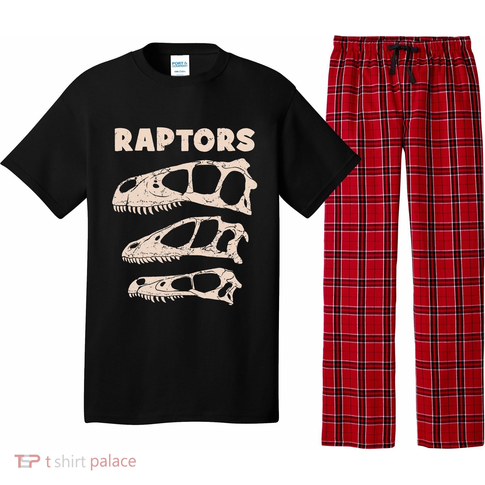 Utahraptor Deinonychus Velociraptor Skull Fossil Hunter Pajama Set