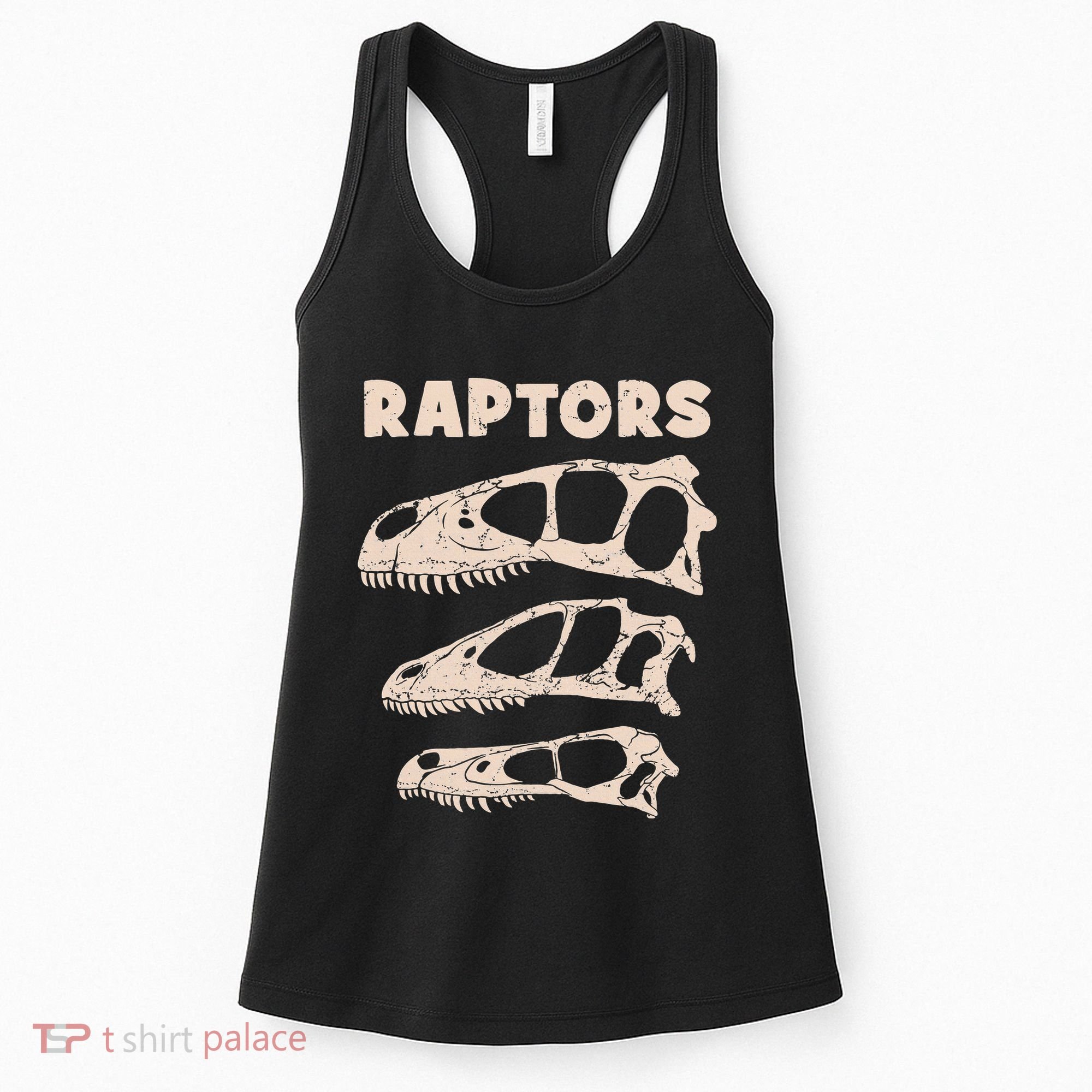 Utahraptor Deinonychus Velociraptor Skull Fossil Hunter Women's Tank Top