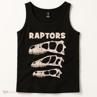 Utahraptor Deinonychus Velociraptor Skull Fossil Hunter Tank Top thumb 2