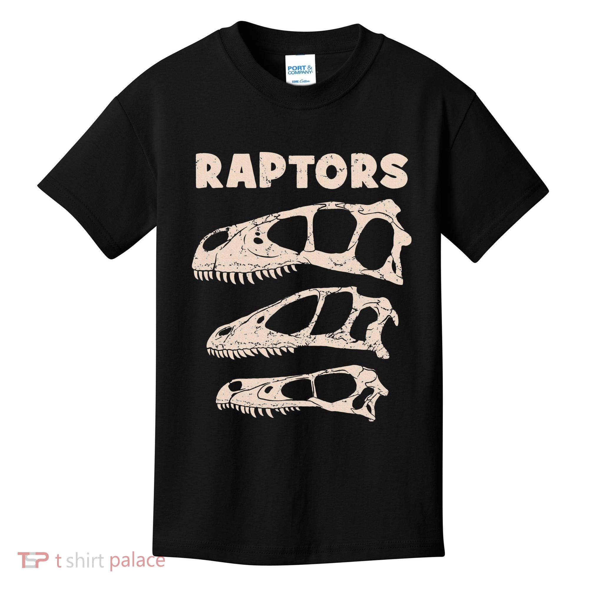 Utahraptor Deinonychus Velociraptor Skull Fossil Hunter Kids T-Shirt