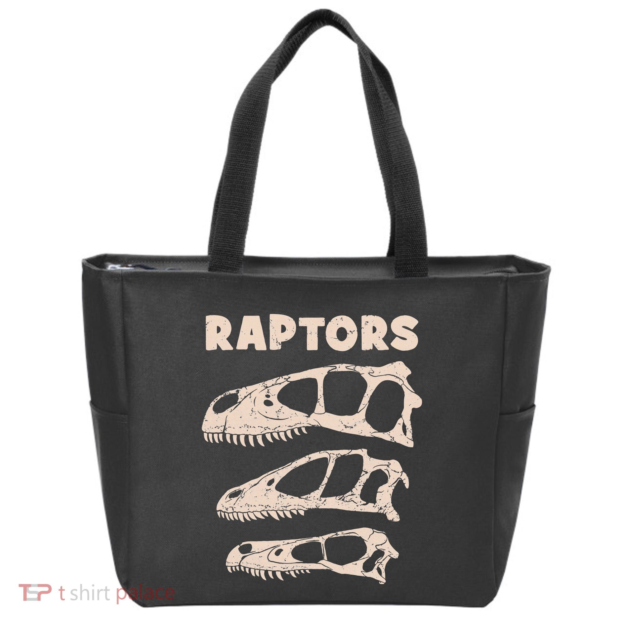 Utahraptor Deinonychus Velociraptor Skull Fossil Hunter Tote Bag