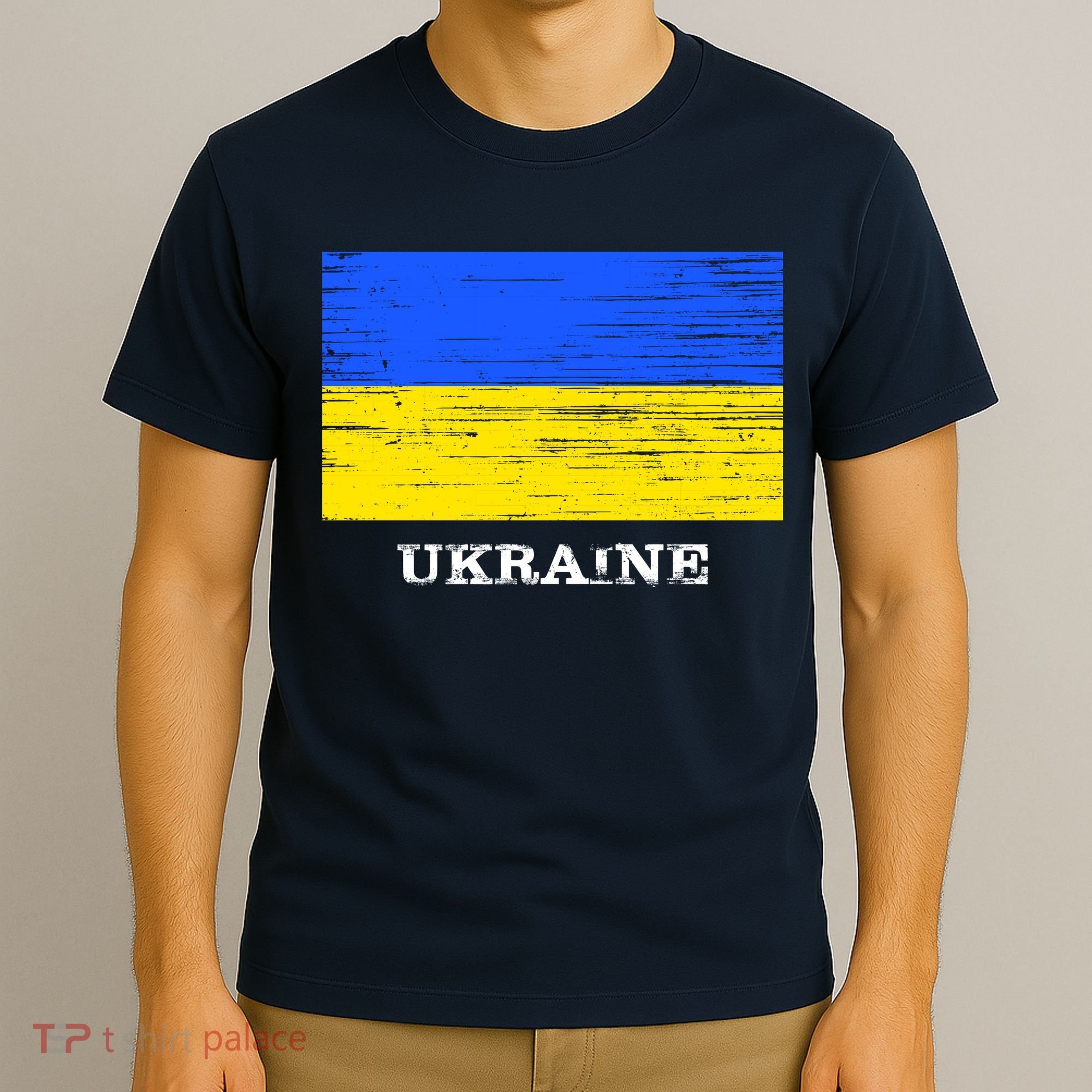 Ukraine Distressed Vintage World Flag Nationality Ukrainian Pride T-Shirt