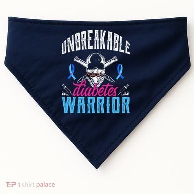 Unbreakable Diabetes Warrior USA-Made Doggie Bandana