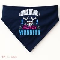 Unbreakable Diabetes Warrior USA-Made Doggie Bandana thumb 0