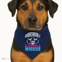 Unbreakable Diabetes Warrior USA-Made Doggie Bandana thumb 1