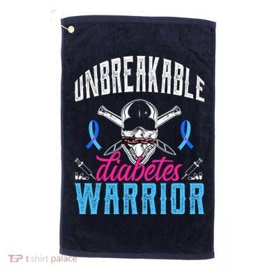 Unbreakable Diabetes Warrior Golf Towel
