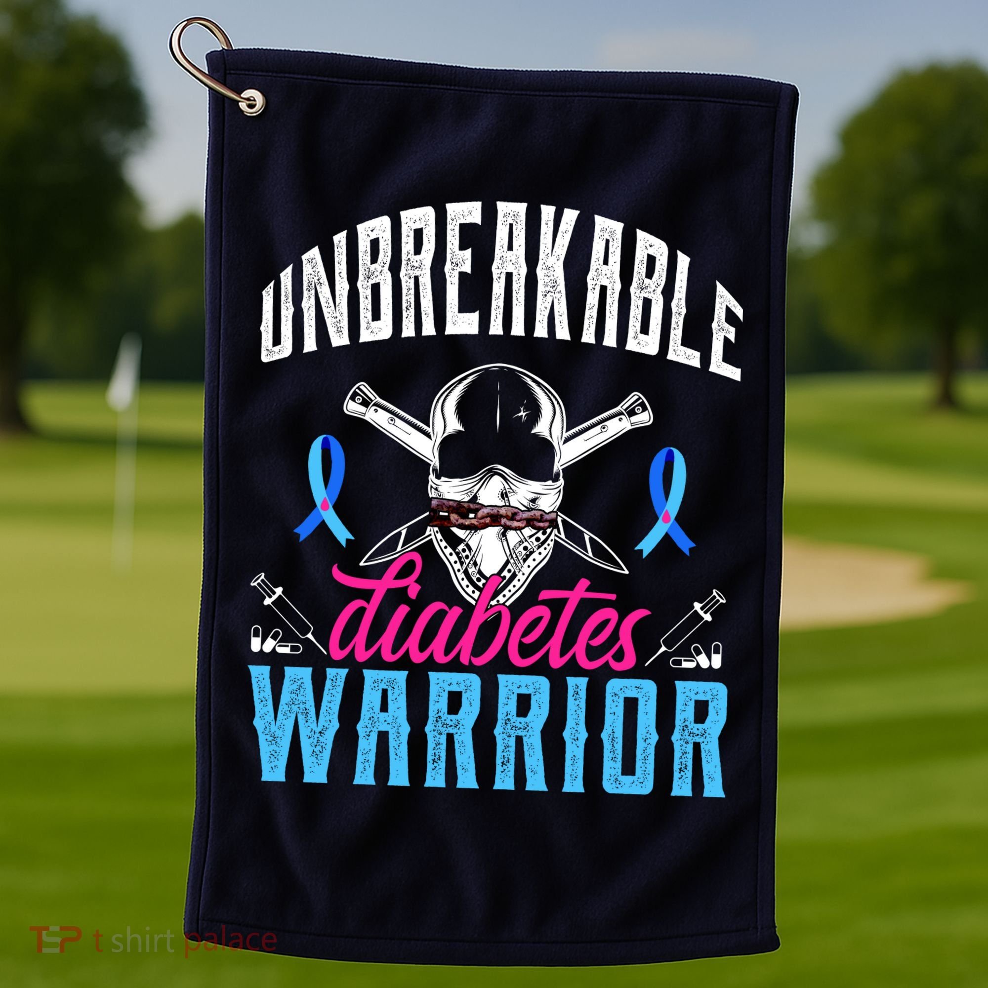 Unbreakable Diabetes Warrior Golf Towel