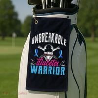 Unbreakable Diabetes Warrior Golf Towel thumb 2