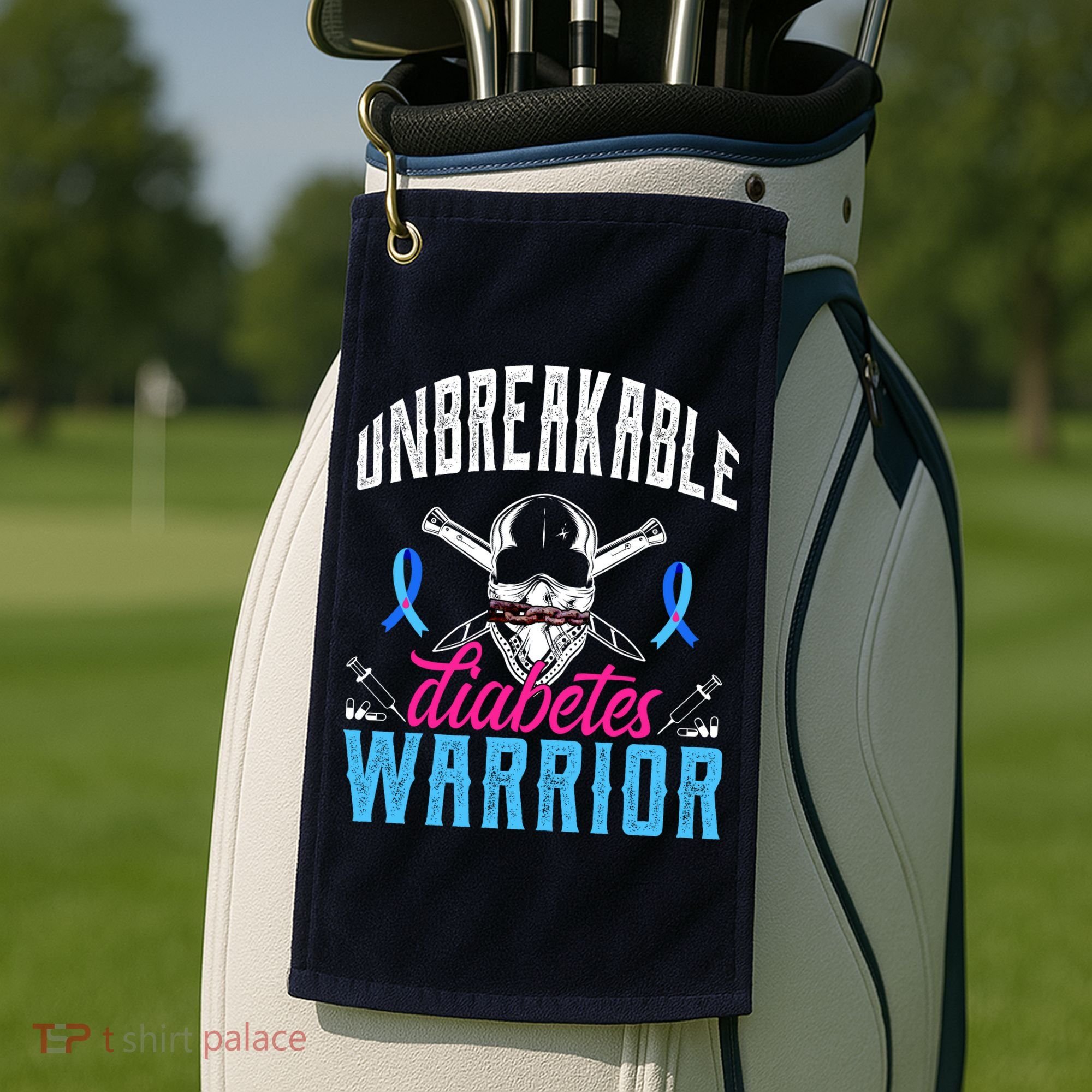 Unbreakable Diabetes Warrior Golf Towel