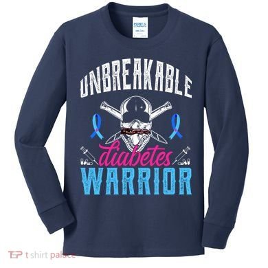 Unbreakable Diabetes Warrior Kids Long Sleeve Shirt