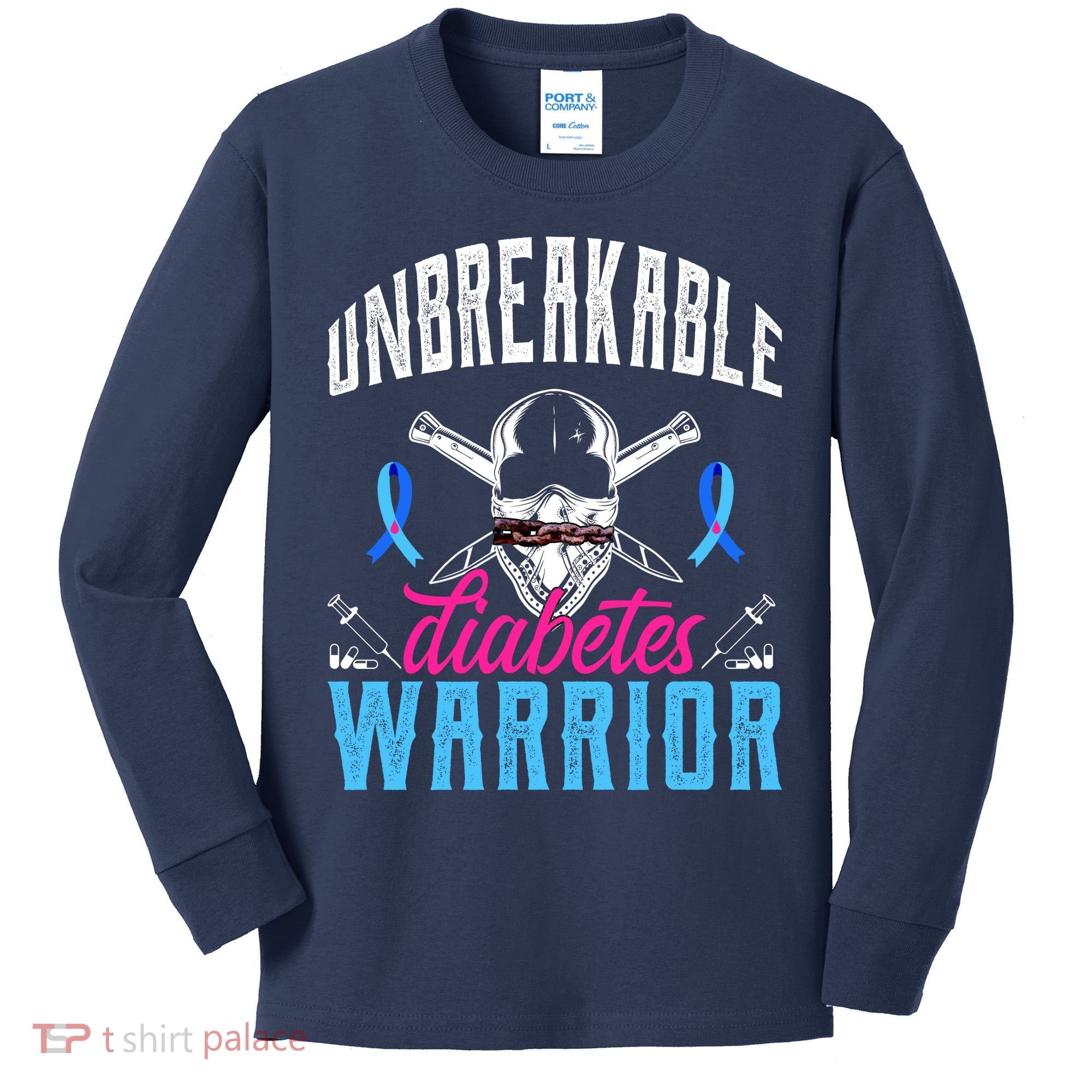 Unbreakable Diabetes Warrior Kids Long Sleeve Shirt