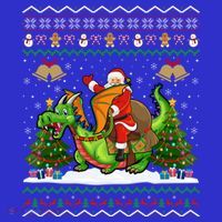 Ugly Dragon Xmas Gift Santa Riding Dragon Christmas Cool Gift Women's Tank Top thumb 5