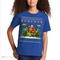 Ugly Dragon Xmas Gift Santa Riding Dragon Christmas Cool Gift Kids T-Shirt thumb 2