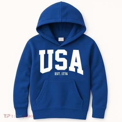Usa Est 1776 Kids Hoodie