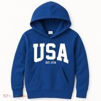 Usa Est 1776 Kids Hoodie thumb 0