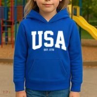 Usa Est 1776 Kids Hoodie thumb 3