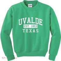 Uvalde EST 1853 Texas Kids Sweatshirt thumb 0
