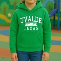 Uvalde EST 1853 Texas Kids Hoodie thumb 3
