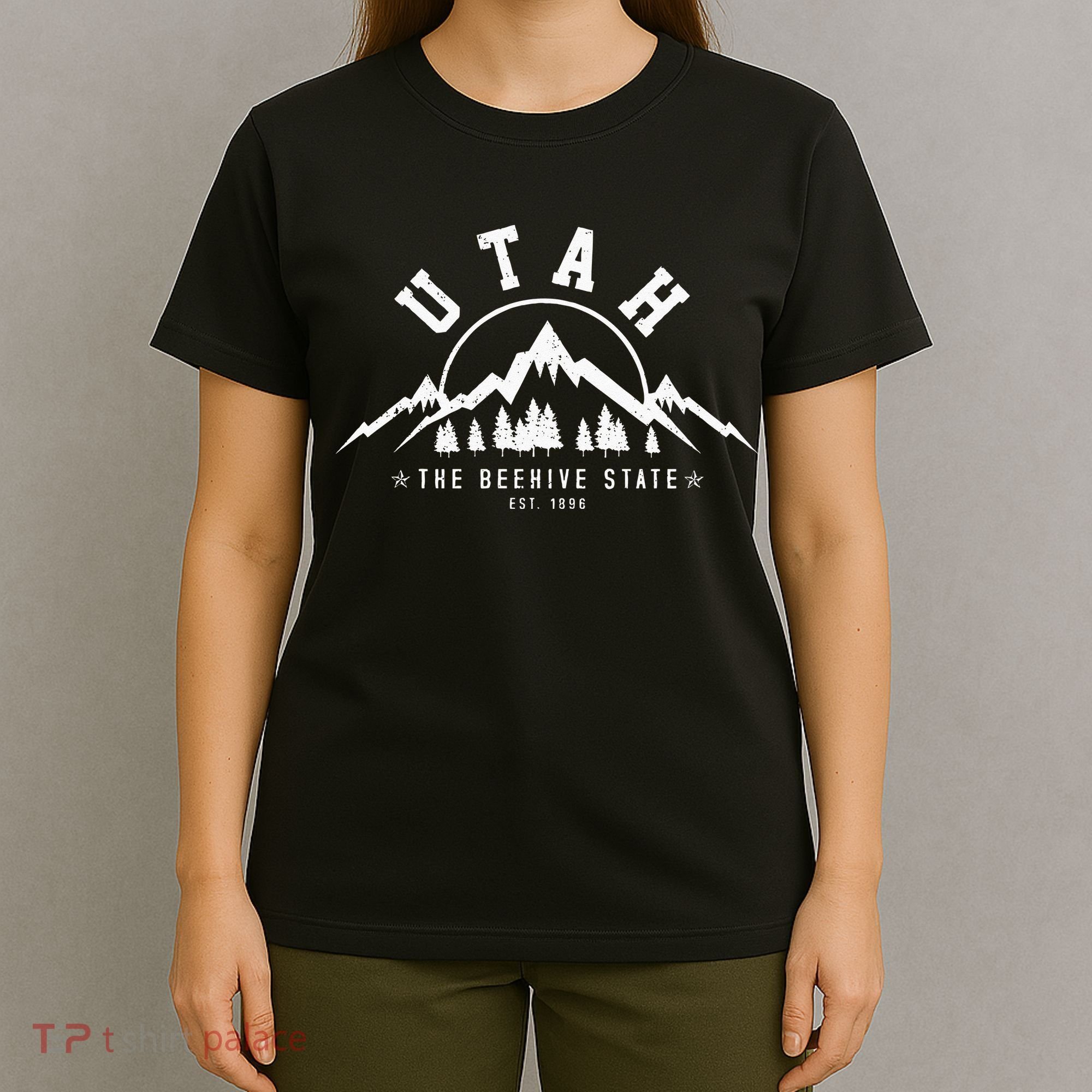 Utah Est. 1896 State Vintage Mountains Nature Outdoor Gift T-Shirt