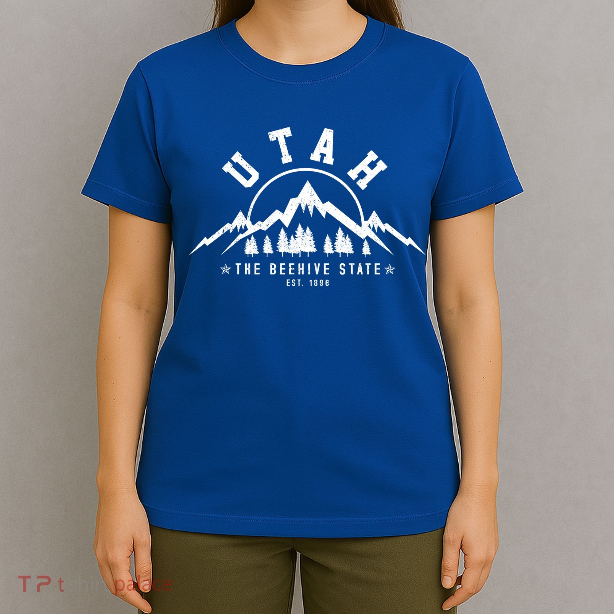 Utah Est 1896 State Vintage Mountains Nature Outdoor Gift T-Shirt
