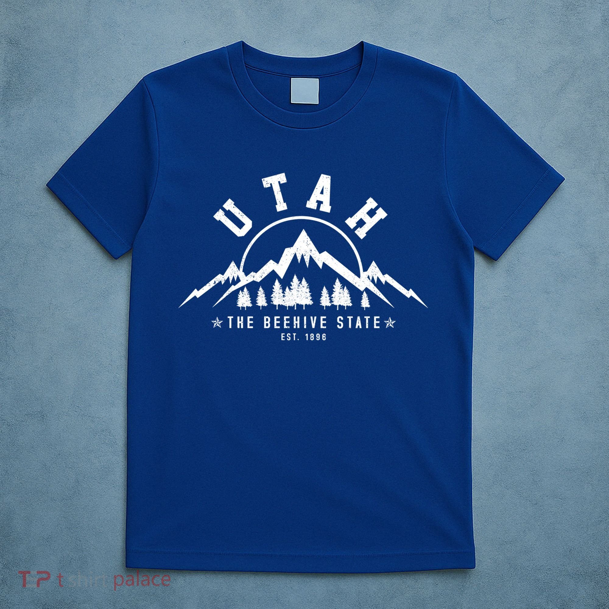 Utah Est 1896 State Vintage Mountains Nature Outdoor Gift T-Shirt