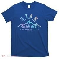Utah Est 1896 State Vintage Mountains Nature Outdoor Gift T-Shirt thumb 0