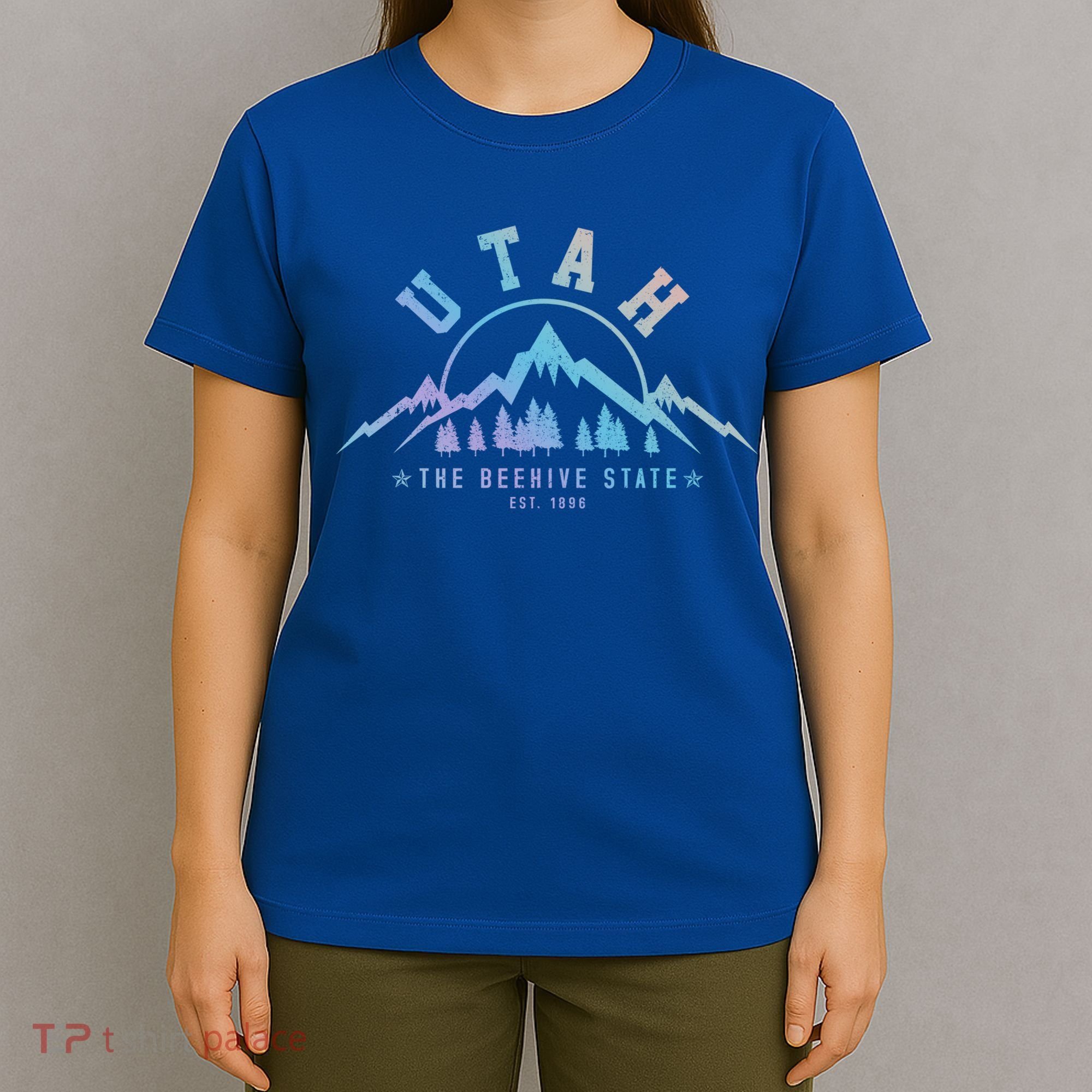 Utah Est 1896 State Vintage Mountains Nature Outdoor Gift T-Shirt