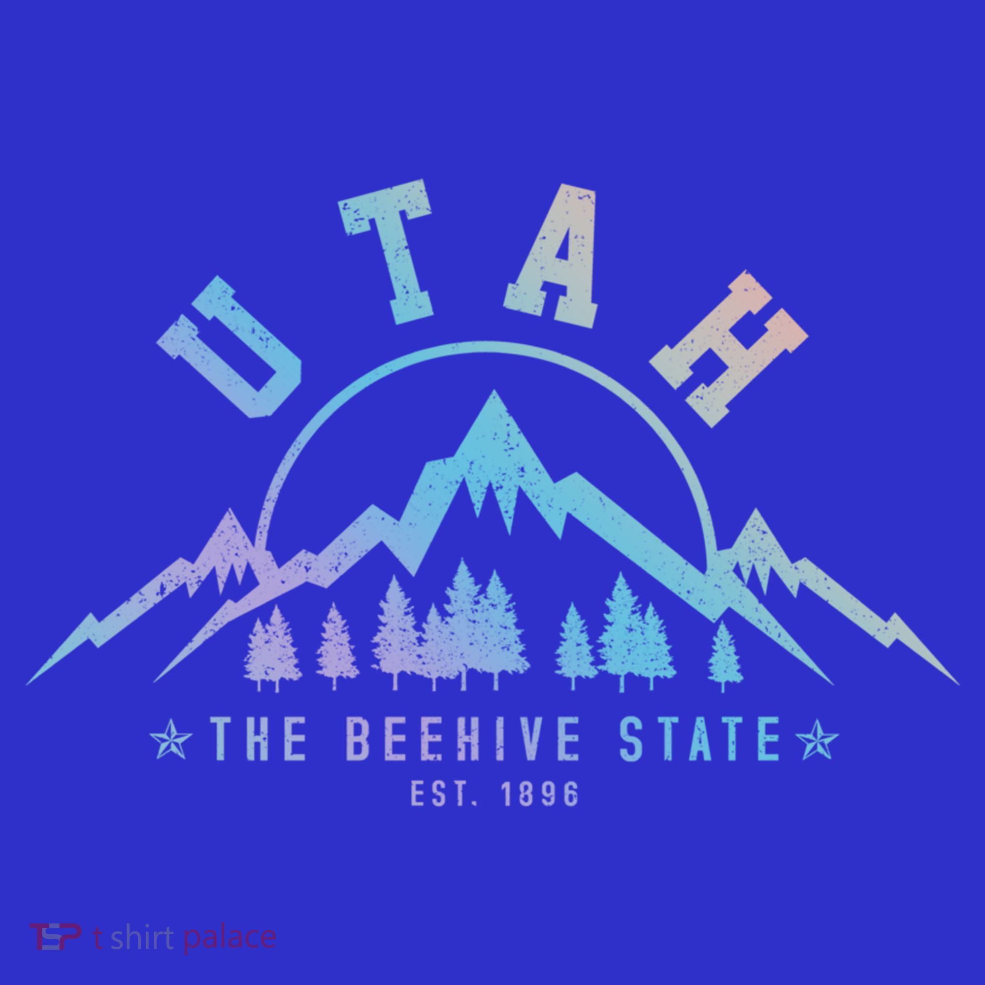 Utah Est 1896 State Vintage Mountains Nature Outdoor Gift T-Shirt