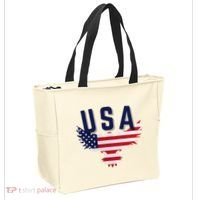 Usa Eagle 4th Of July Gift Casual American Tote Bag thumb 2