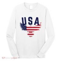 Usa Eagle 4th Of July Gift Casual American Long Sleeve Shirt thumb 0