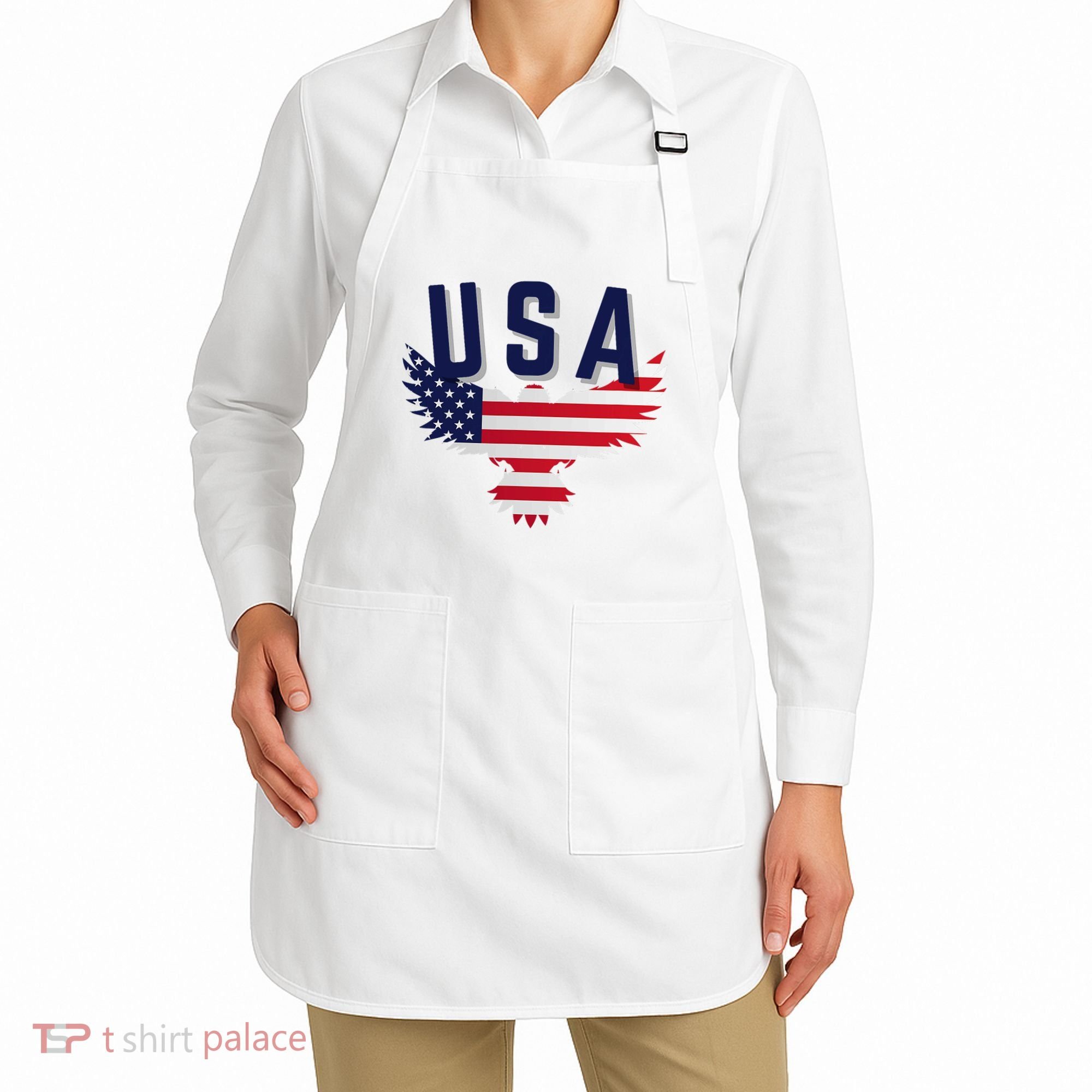Usa Eagle 4th Of July Gift Casual American Apron