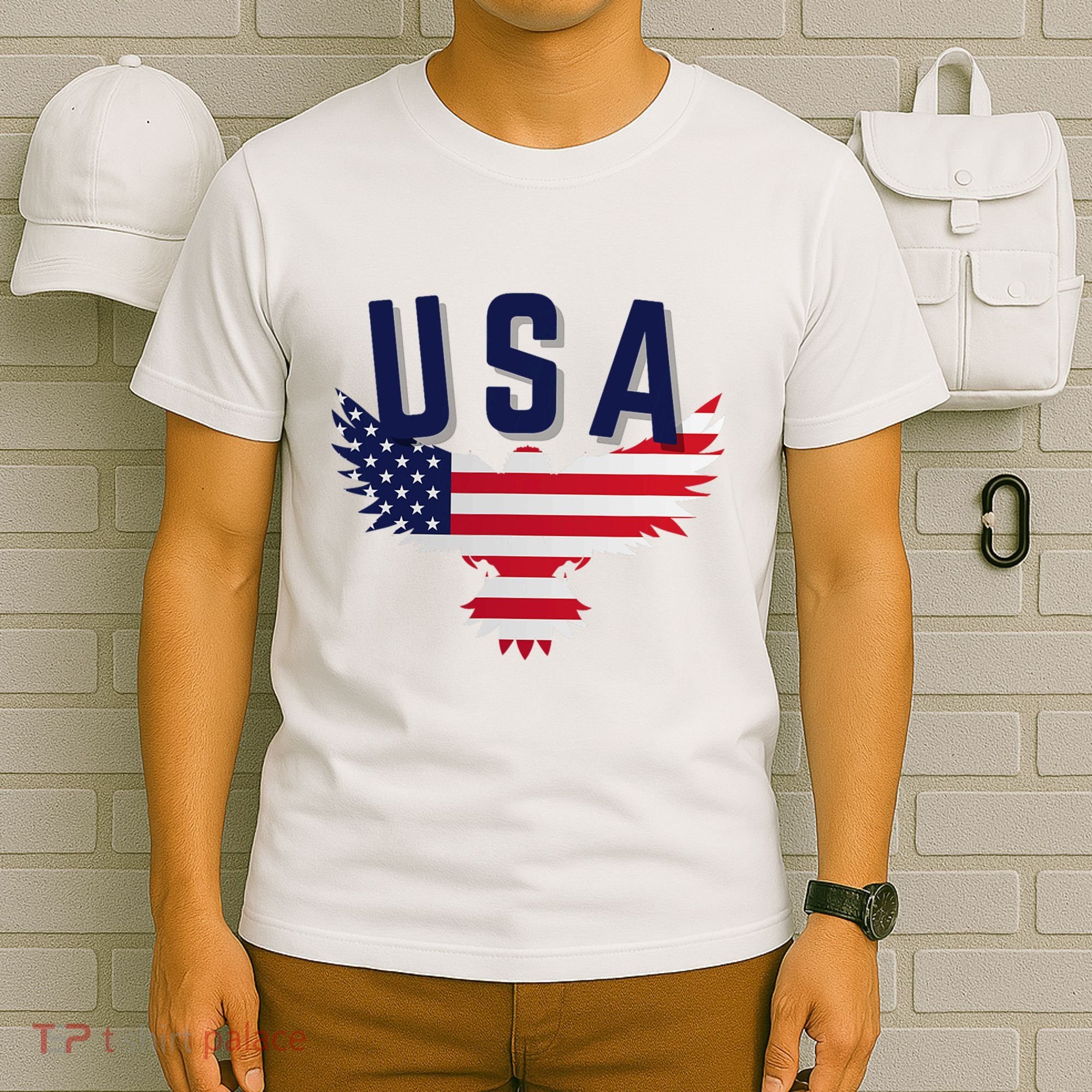Usa Eagle 4th Of July Gift Casual American T-Shirt