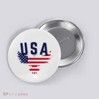 Usa Eagle 4th Of July Gift Casual American Button thumb 0