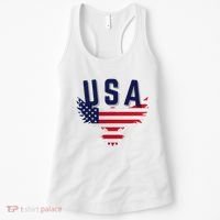 Usa Eagle 4th Of July Gift Casual American Women's Tank Top thumb 0