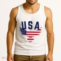 Usa Eagle 4th Of July Gift Casual American Tank Top thumb 3