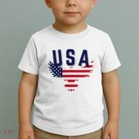 Usa Eagle 4th Of July Gift Casual American Toddler T-Shirt thumb 2
