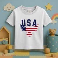 Usa Eagle 4th Of July Gift Casual American Toddler T-Shirt thumb 3