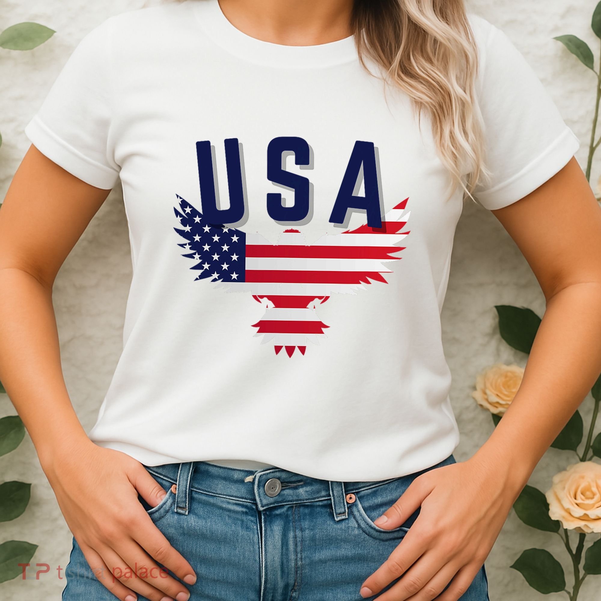 Usa Eagle 4th Of July Gift Casual American Women's T-Shirt
