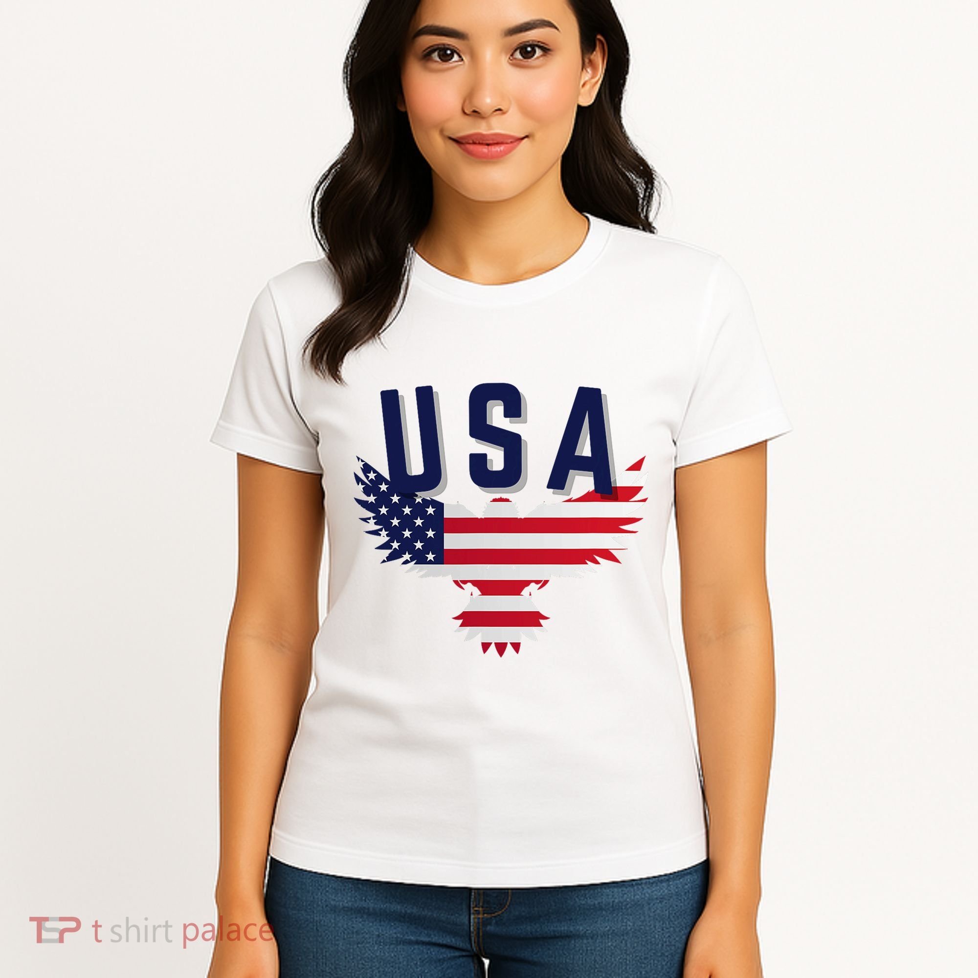 Usa Eagle 4th Of July Gift Casual American Women's T-Shirt