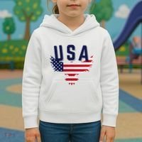 Usa Eagle 4th Of July Gift Casual American Kids Hoodie thumb 3