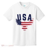 Usa Eagle 4th Of July Gift Casual American Kids T-Shirt thumb 0