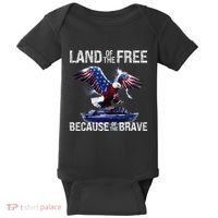 USA Eagle American Flag 4th of July USA Independence Baby Bodysuit thumb 0