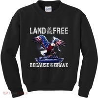USA Eagle American Flag 4th of July USA Independence Kids Sweatshirt thumb 0